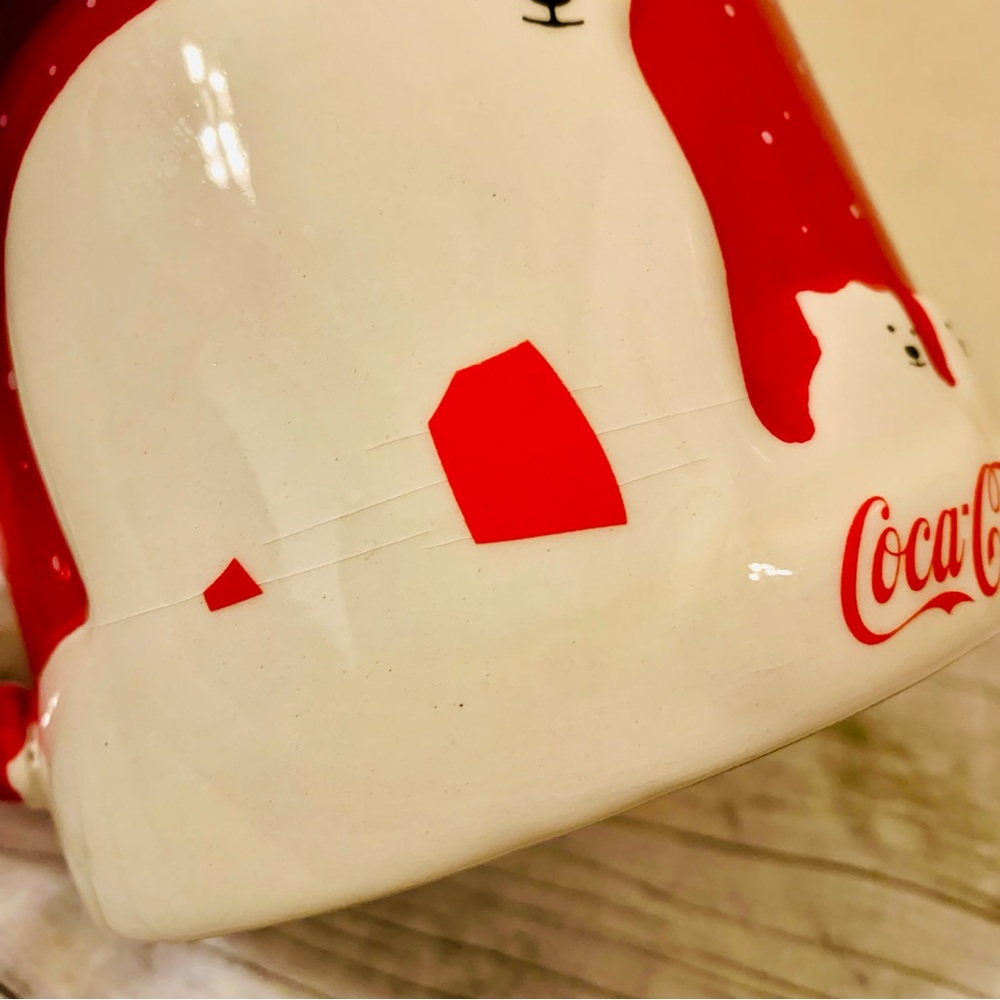 Coca-Cola Holiday Polar Bear Coffee Mug in Red and White - Picture 12 of 12